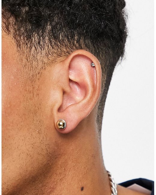 Tommy Hilfiger logo round earrings in