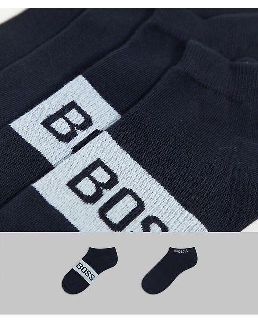 Boss Bodywear BOSS 2 pack ankle socks with large logo in