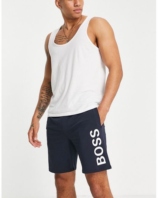 Boss Bodywear Identity vertical contrast logo shorts in