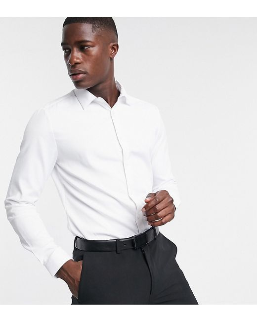 Asos Design Premium skinny fit sateen shirt in