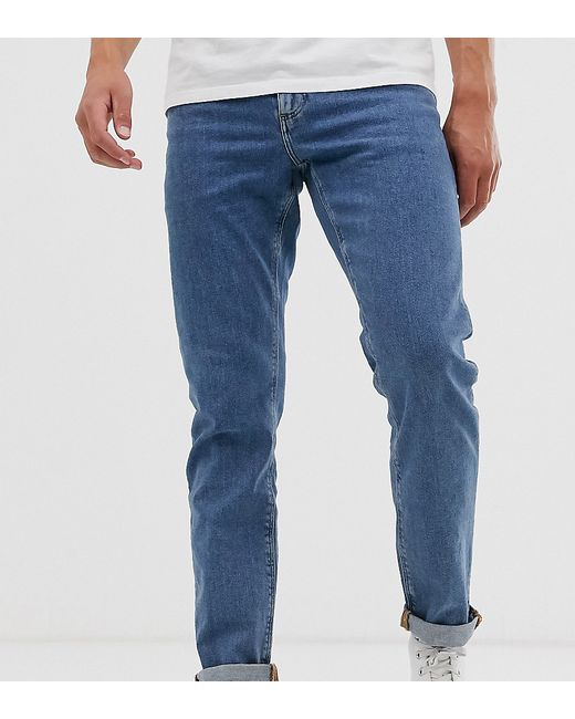 Asos Design slim jeans in flat mid wash