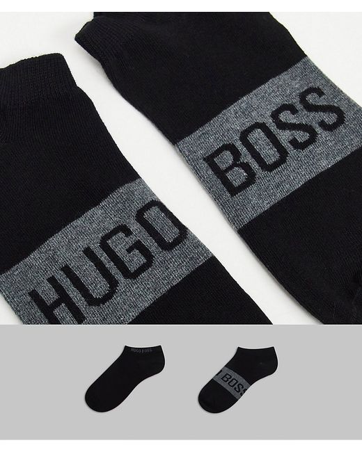 Boss Bodywear BOSS 2-pack ankle socks with large logo in