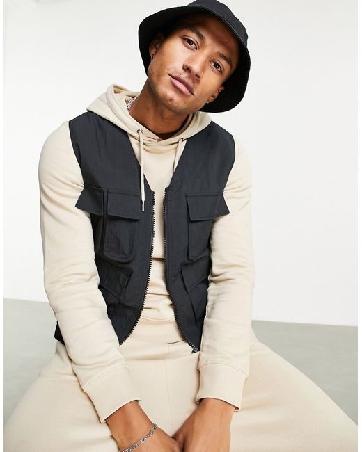 Asos Design utility vest with pockets in