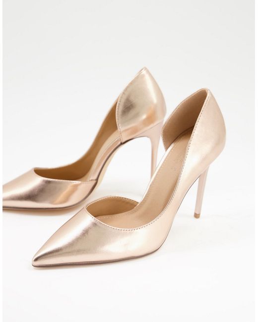 Truffle Collection pointed stiletto heels in rose