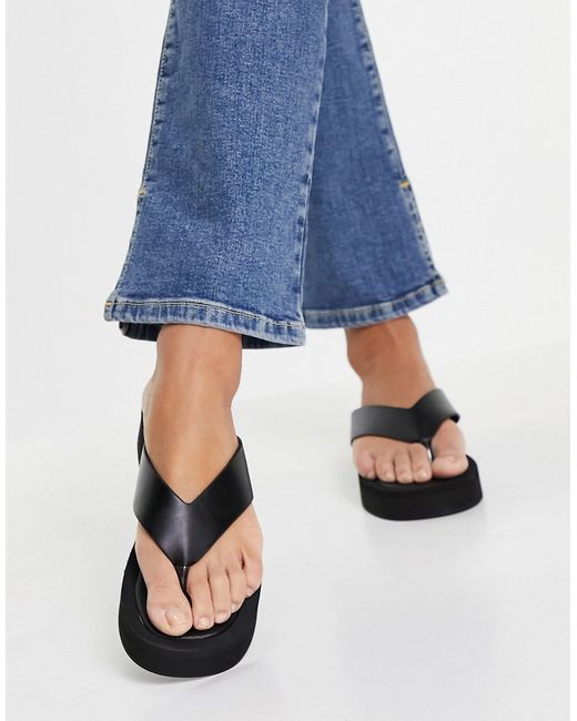Missguided flatform thong mule sandals in