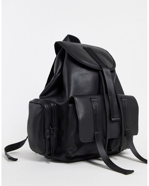 Bershka backpack with chain in faux leather