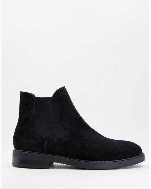 Selected Homme suede chelsea boots in