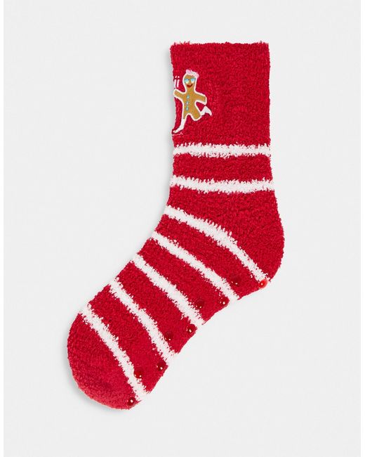 Loungeable gingerbread man cozy socks in christmas gift box-