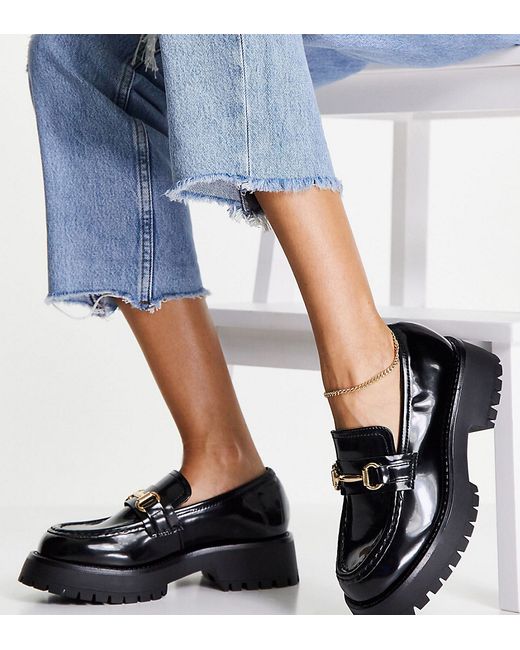 Asos Design Wide Fit Monster chunky loafers in