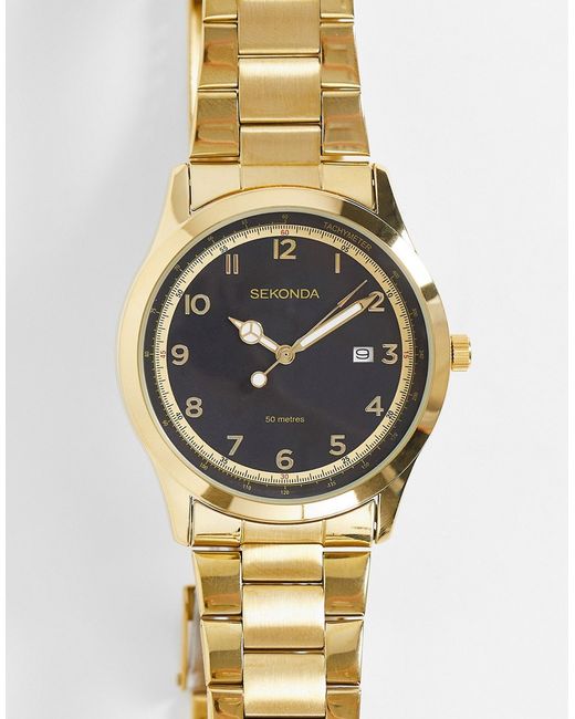 Sekonda bracelet watch with black dial in