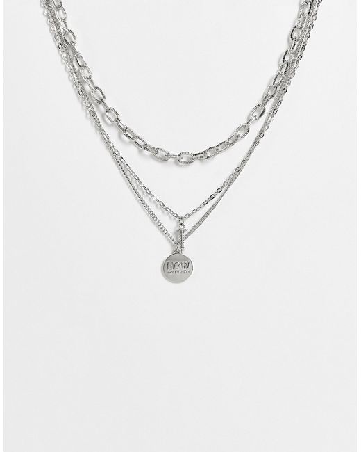 Bershka layered chain necklaces in