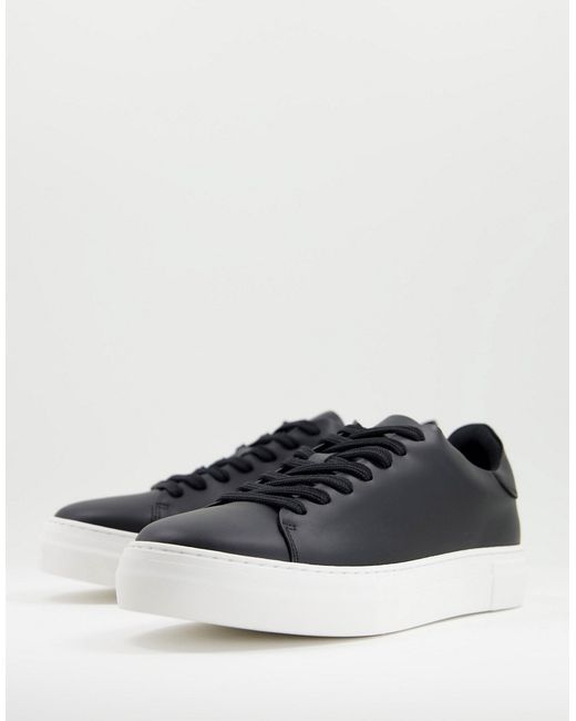 Selected Homme leather chunky sneakers in