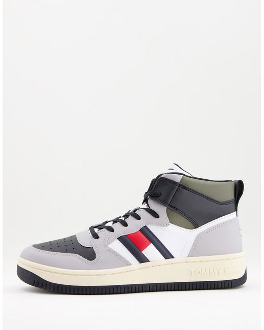 Tommy Jeans basket cupsole high top sneakers in