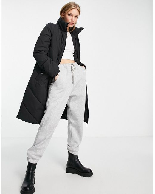 Vero Moda longline padded coat in