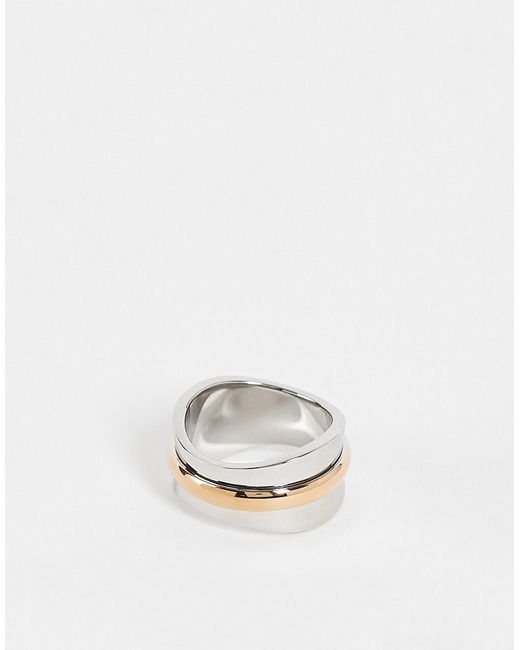 Calvin Klein chunky ring in and rose gold
