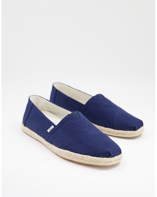 Toms vegan friendly Alpargata slip ons in with rope sole