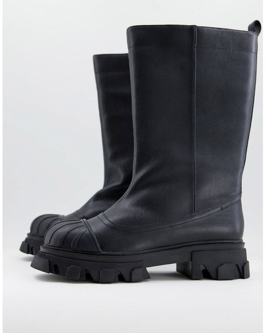 Public Desire Man Ajax toe cap rain boots in