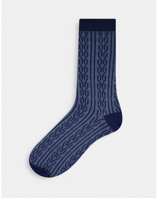 Asos Design micro cable ankle socks in