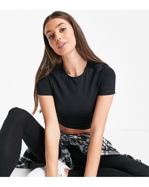 ASOS Tall DESIGN Tall fitted crop t-shirt in