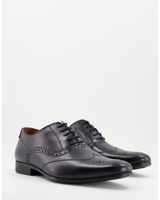 Red Tape leather lace up brogue oxford shoes in