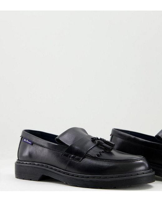 Ben Sherman leather chunky tassel loafers in