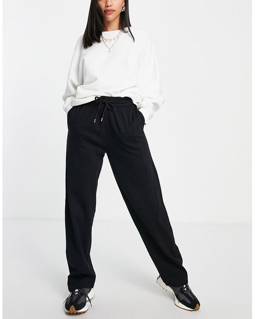 Asos Design straight leg sweatpants with deep waistband and pintuck in organic