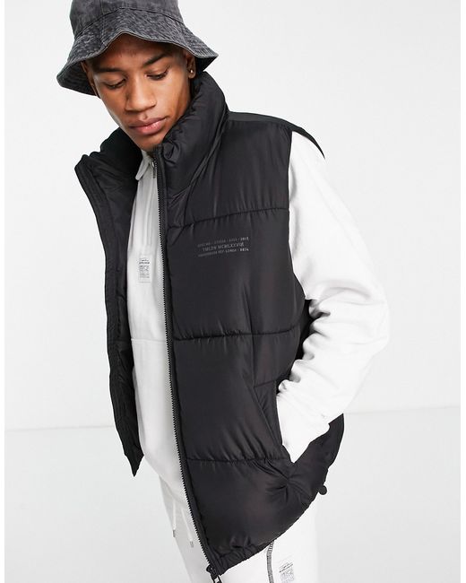 Topman recycled puffer vest in