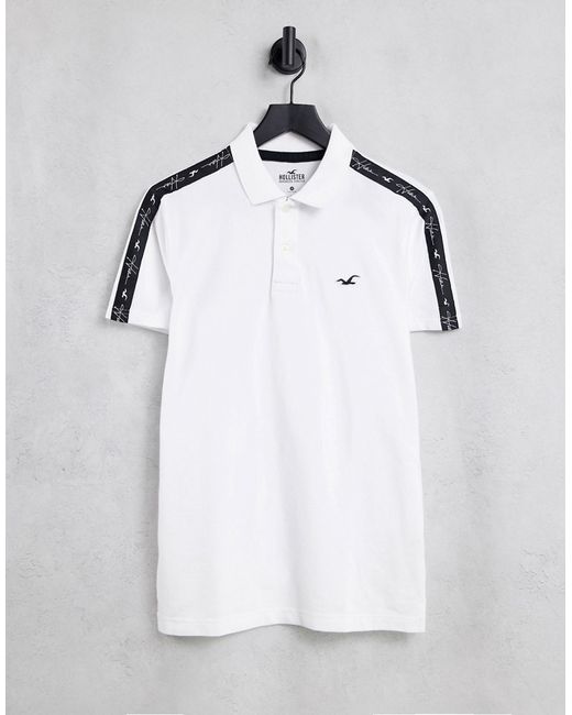 Hollister icon and sleeve tape logo polo in