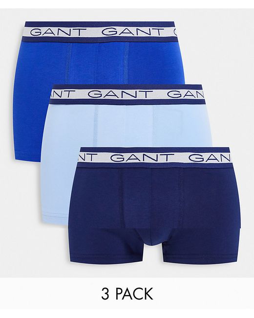 Gant 3 pack trunks in with logo waistband-