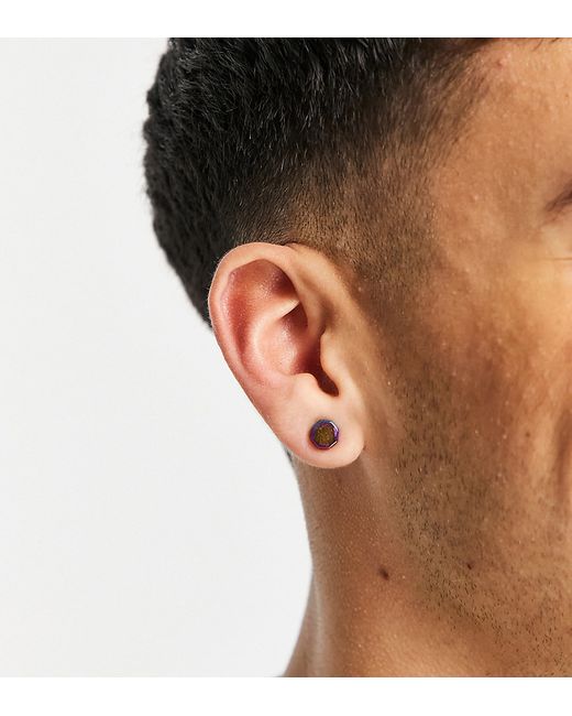 Faded Future flat stud earrings in iridescent-