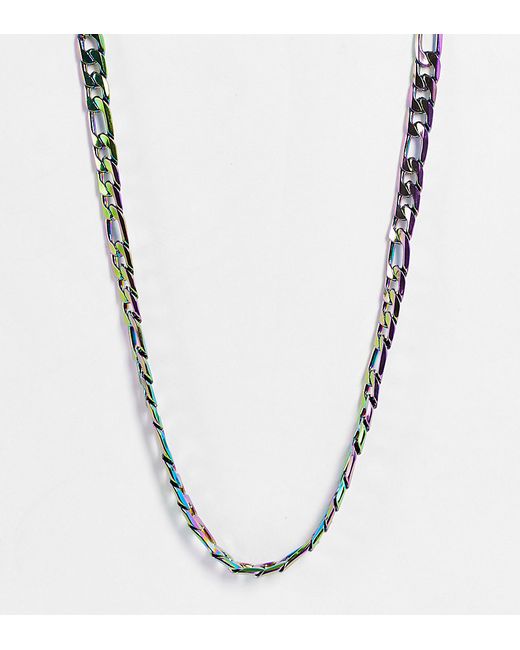 Faded Future figaro neck chain in iridescent-