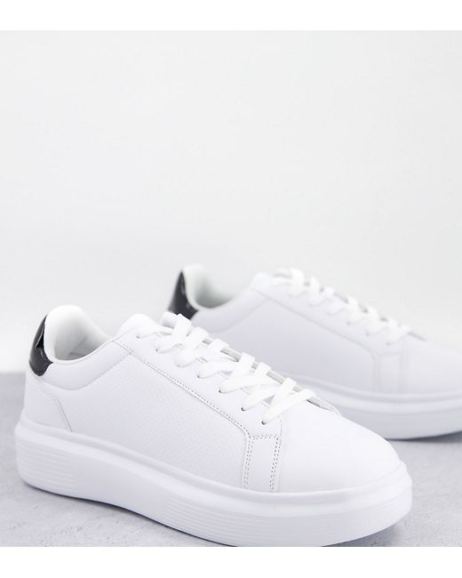 Truffle Collection wide fit minimal chunky sneakers in