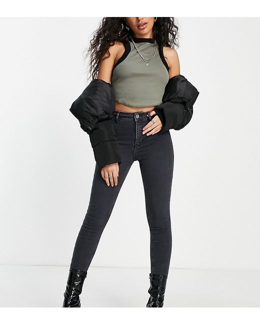 Topshop Petite Joni jeans in washed
