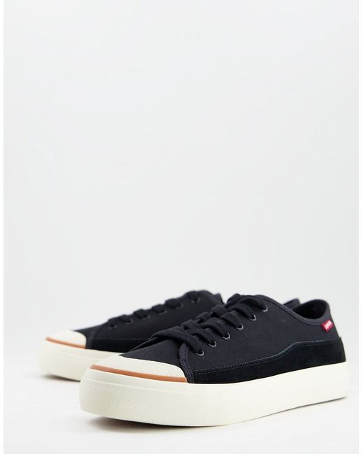 Levi's square mix sneakers with red tab in