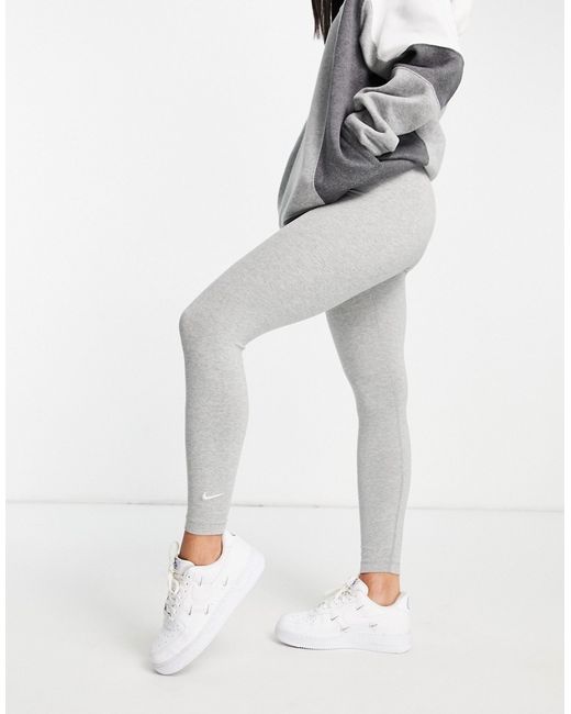 Nike Essentials LBR Swoosh 7/8 leggings in heather-