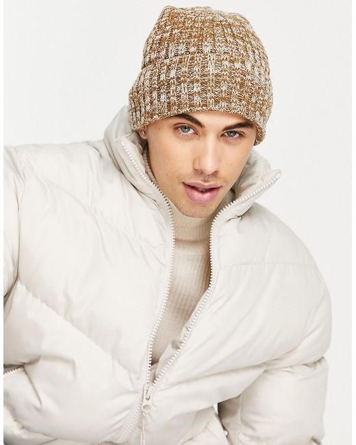 Boardmans knitted ribbed beanie in
