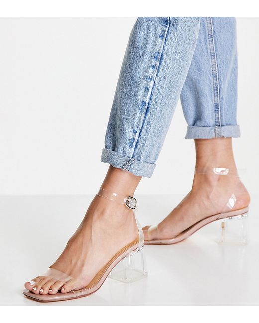 Truffle Collection wide fit heeled sandals in