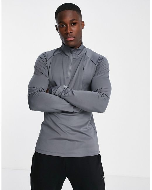 Asos 4505 icon muscle fit training sweatshirt with 1/4 zip-