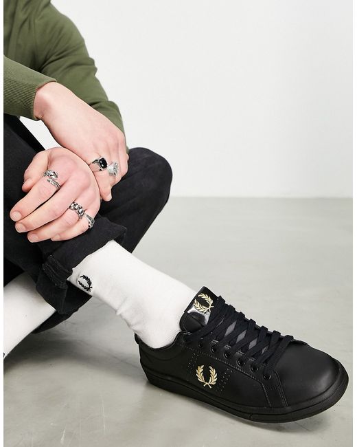Fred Perry B721 leather tab sneakers in