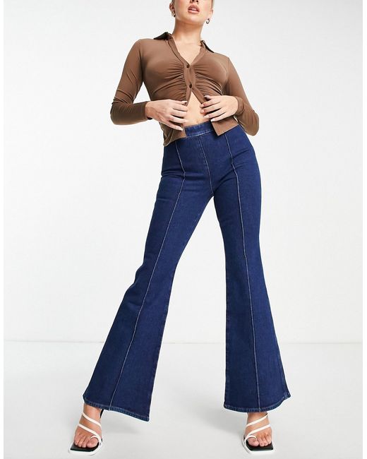 Other Stories organic cotton blend flare jeans in