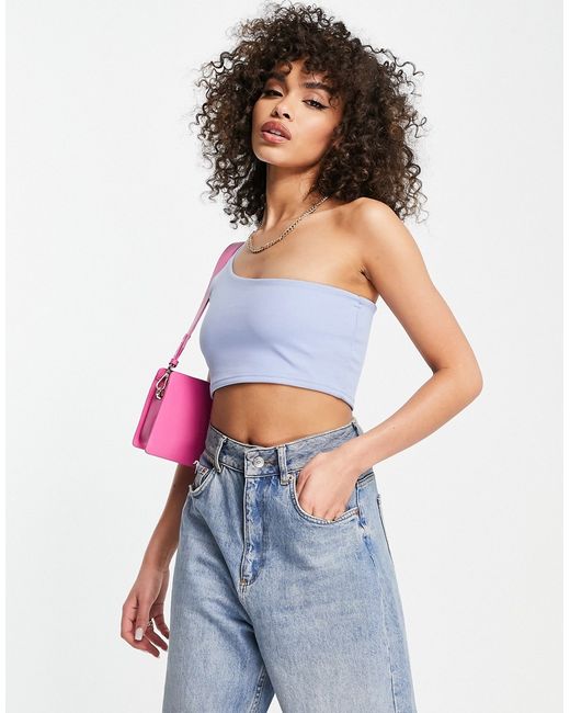 Rebellious Fashion one shouldered crop top in