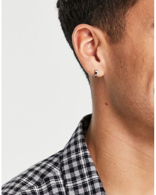 Tommy Hilfiger hoop earrings with logo detail in