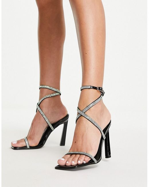Asos Design Nectar embellished barely there heeled sandals in