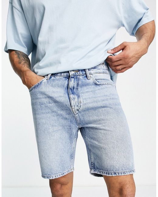 Pull & Bear relaxed fit denim shorts in