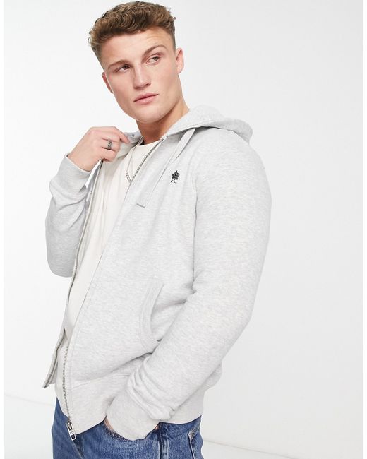 French Connection full zip hoodie in light