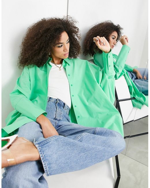 ASOS Edition oversized shirt in bright