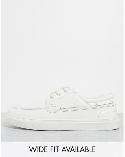Asos Design boat shoes in faux leather