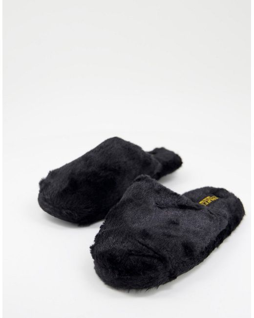 Hugo Boss Truffle Collection fluffy mule slipper in