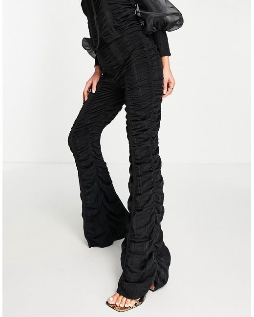 ASOS Luxe ruched chiffon pants in part of a set