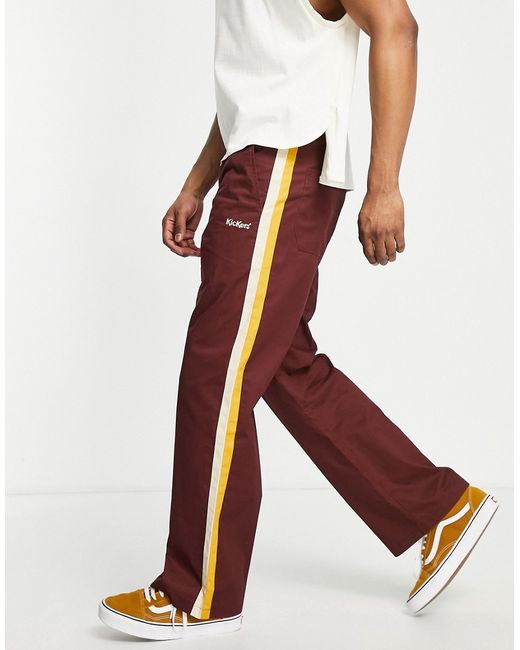 Kickers drill sweatpants with side stripe in